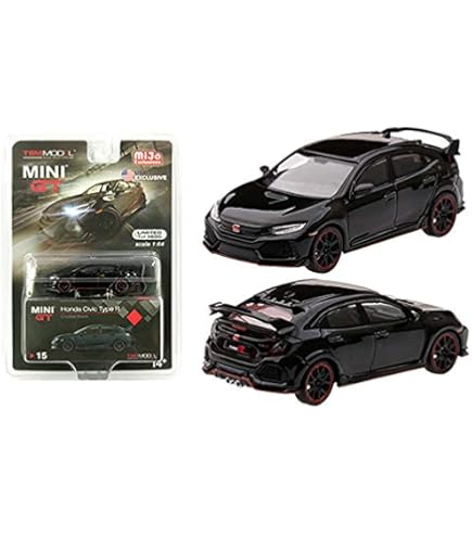 Amazon.com: Mini GT Honda Civic Type R (FK8), negro mate MGT00023